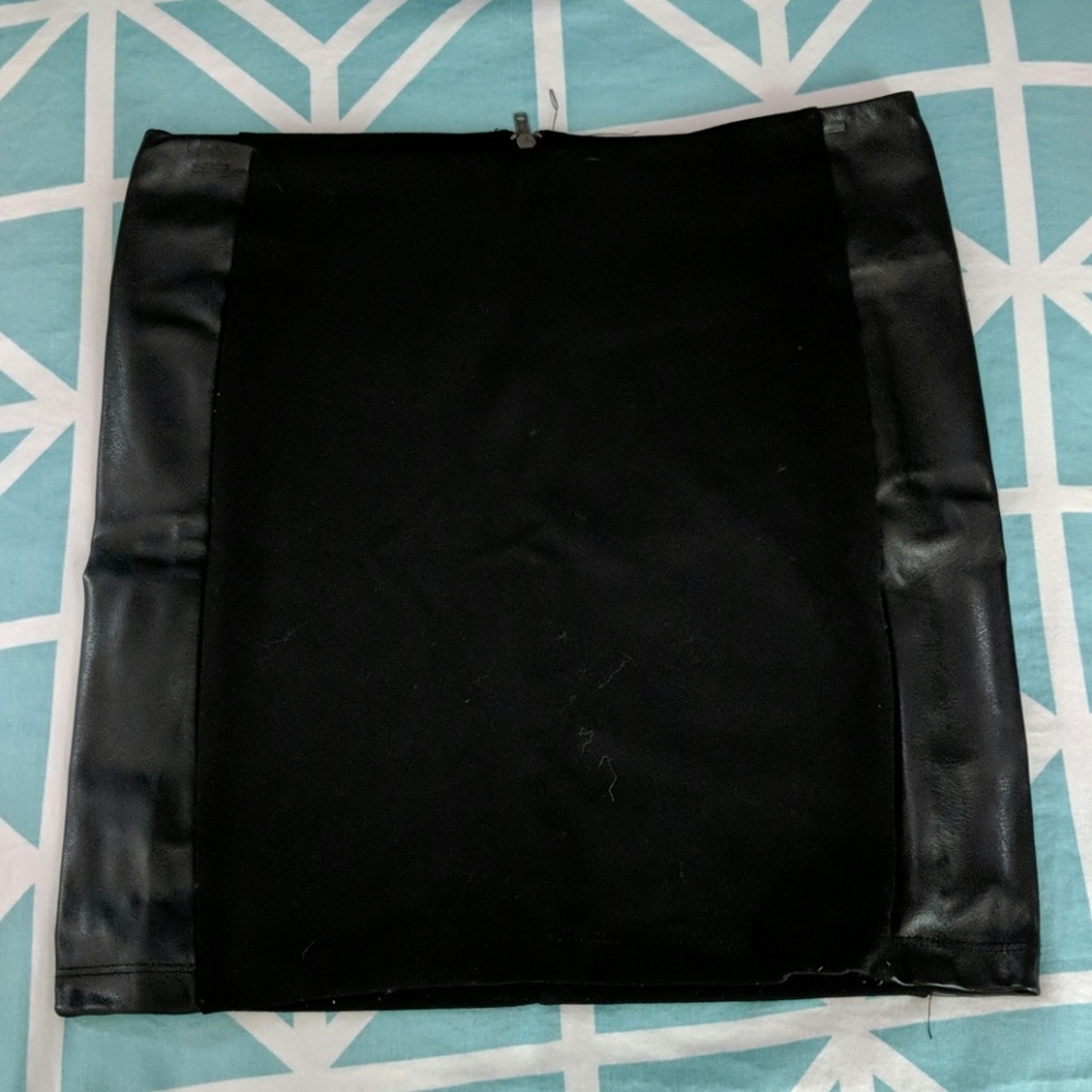 Black Leather Mini Skirt